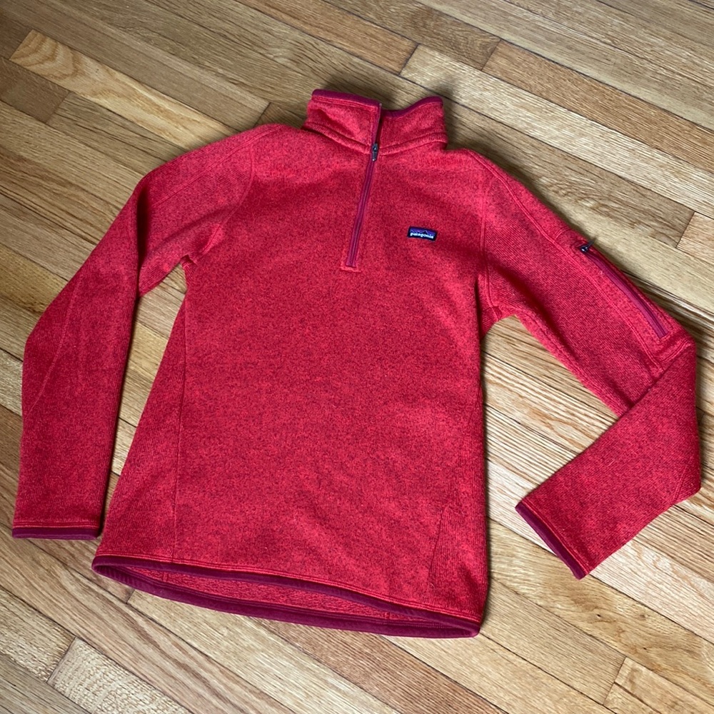 Patagonia 1/4 Zip Red Fleece Size XS